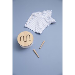 Kids Concept Holztrommel Trommel weiss Soundspielzeug Деревянный барабанный барабан белая звуковая игрушка