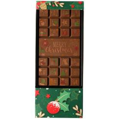Weibler Tafel Adventskalender Klassisch Vollmilch 70g, шоколадный адвент-календарь-плитка из молочного шоколада, 70 г