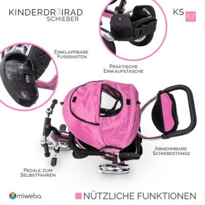 Miweba Kinderwagen Buggy Dreirad KS07 Schieber Трехколесная коляска KS07 слайдер