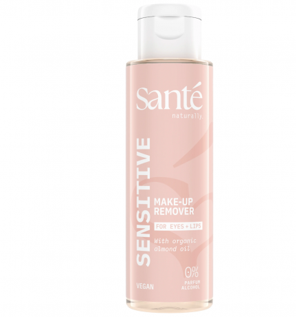 SANTE Sensitive Make-up Remover, 110 ml, Санте Мягкое масло для снятия макияжа Sensitive с глаз и губ, с био-миндалём и алоэ вера, 110 мл