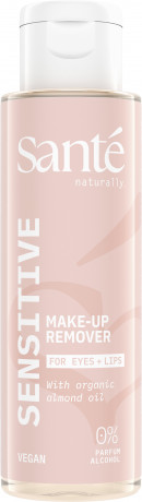 SANTE Sensitive Make-up Remover, 110 ml, Санте Мягкое масло для снятия макияжа Sensitive с глаз и губ, с био-миндалём и алоэ вера, 110 мл