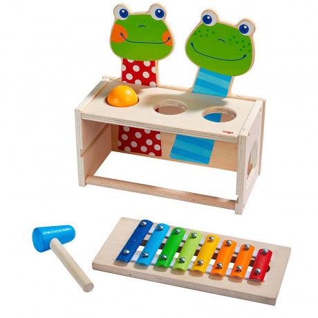 Haba Klang-Klopfbank Froschkonzert Klang-Klappbank Концерт лягушки