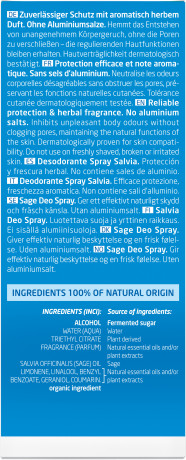 WELEDA SALBEI Herbal Fresh Deo Spray, 100 ml, Дезодорант-спрей Herbal Fresh с шалфеем без солей алюминия, 100 мл