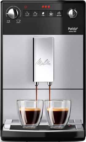 Melitta Melitta Kaffeevollautomat Purista F 230-101 Kaffeevollautomat mit flusterleisem Kegelmahlwerk, Kaffeeautomat Cafemaschine Kaffeemaschine mi Mahlwerk Vollautomat Cafe Schwarz1 Полностью автоматическая кофемашина Melitta Purista F 230-101 полностью