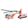 Toi-Toys Rettungs-Hubschrauber Helikopter mit Krankenwagen aus Druckguss mit einigen Kunststoffteilen Литой под давлением спасательный вертолет скорой помощи с пластиковыми деталями