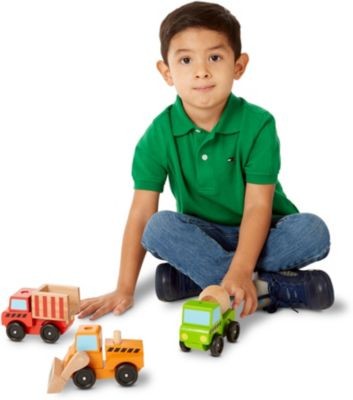 Melissa Doug Baustellenfahrzeuge aus Holz Строительные машины из дерева