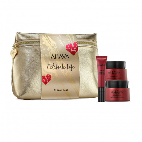 AHAVA AT YOUR BEST GESCHENK-SET Подарочный набор: средство от морщин AHAVA Lip Line 15 мл, крем от глубоких морщин AHAVA Advanced 50 мл и маска от глубоких морщин AHAVA Advanced 50 мл.
