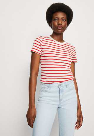 Tommy Hilfiger 1985 C NK SS Basic T-shirt white/fireworks 1985 C NK SS — базовая футболка белый/фейерверк