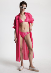 Tommy Hilfiger RELAXED VOILE Shirt dress bright cerise pink RELAXED VOILE Платье-рубашка ярко-вишнево-розовый