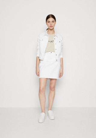 Tommy Hilfiger STRAIGHT SKIRT Denim skirt white ПРЯМАЯ ЮБКА Джинсовая юбка белый