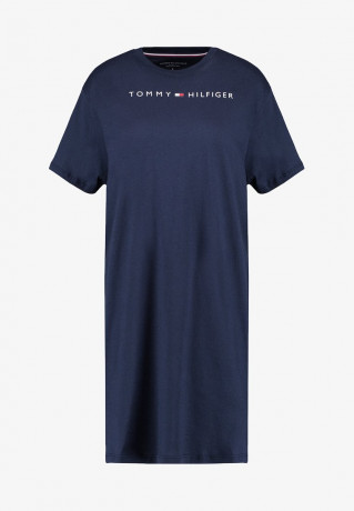 Tommy Hilfiger DRESS HALF SLEEVE Nightie navy blazer ПЛАТЬЕ С ПОЛОВИНОЙ РУКАВА Ночная рубашка темно-синий блейзер