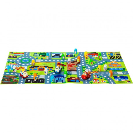 Molto Bausteine Set + Elektroauto + Spielmatte 124 x 75 cm Набор строительных блоков + электромобиль + игровой коврик 124 x 75 см