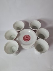 HEINRICH Кофейный Сервиз с видами г. Рюдесхайм-на-Рейне, 6 чашек+8 блюдец, Германия, 1960-70гг.