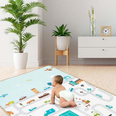 mamabrum Krabbelmatte 120 x 180 x 0.5 cm Wasserdicht Rutschfest Babymatte faltbarer Коврик для ползания 120 x 180 x 0,5 см водонепроницаемый нескользящий детский коврик складной