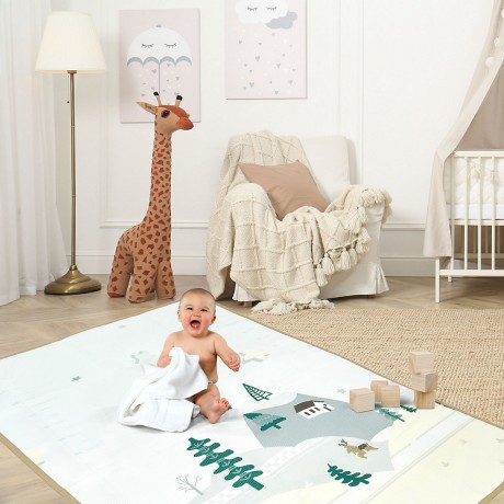 mamabrum Krabbelmatte 120 x 180 x 0.5 cm Wasserdicht Rutschfest Babymatte faltbarer Коврик для ползания 120 x 180 x 0,5 см водонепроницаемый нескользящий детский коврик складной