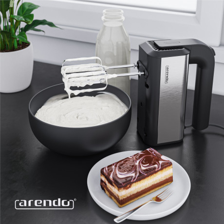 Arendo Arendo Handmixer, 350 W, Handruhrgerat, 5 Geschwindigkeiten, inkl. 2 Ruhrbesen  2 Knethaken  Ручной миксер Arendo, 350 Вт, ручной миксер, 5 скоростей, включая 2 венчика и 2 насадки для теста