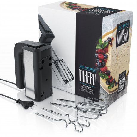 Arendo Arendo Handmixer, 350 W, Handruhrgerat, 5 Geschwindigkeiten, inkl. 2 Ruhrbesen  2 Knethaken  Ручной миксер Arendo, 350 Вт, ручной миксер, 5 скоростей, включая 2 венчика и 2 насадки для теста
