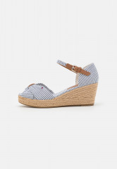 Tommy Hilfiger HIGH WEDGE  Platform sandals seersucker/bluecoast HIGH WEDGE Сандалии на платформе Сирсакер / Блюкост