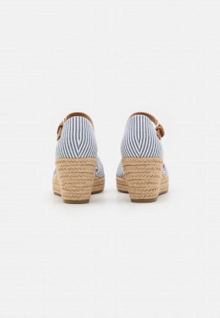 Tommy Hilfiger HIGH WEDGE  Platform sandals seersucker/bluecoast HIGH WEDGE Сандалии на платформе Сирсакер / Блюкост