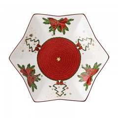 Hutschenreuther Hutschenreuther Weihnachtszeit Sternschale 24 cm Hutschenreuther Рождественская тарелка со звездой 24 см
