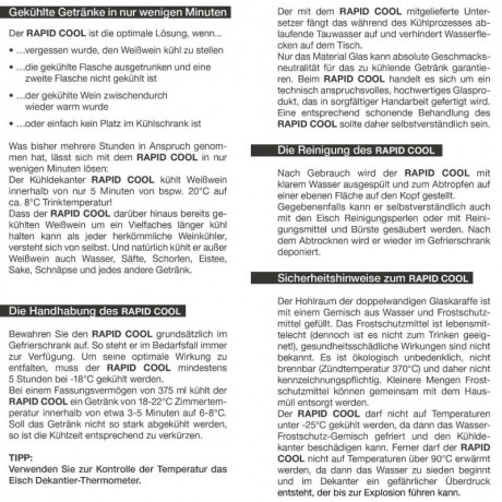 Eisch Eisch Specials Kuhldekanter mit Untersetzer Rapid Cool 0,375 L / 40 cm Охлаждающий графин Eisch Specials с блюдцем Rapid Cool 0,375 л / 40 см