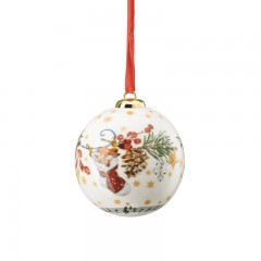 Hutschenreuther Hutschenreuther Sammelserie Weihnachtslied 2022 Porzellankugel klein 'Leise rieselt der Schnee' d: 6 cm Hutschenreuther collection series Рождественская песнь 2022 Фарфоровый шар маленький &quot;Тихо падает снег&quot; d: 6 см