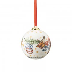 Hutschenreuther Hutschenreuther Sammelserie Weihnachtslied 2022 Porzellankugel klein 'Leise rieselt der Schnee' d: 6 cm Hutschenreuther collection series Рождественская песнь 2022 Фарфоровый шар маленький &quot;Тихо падает снег&quot; d: 6 см