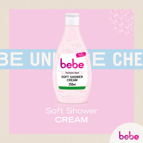 bebe Soft Shower Cream, 250 ml, bebe кремовый гель для душа для сухой кожи с глицерином, 250 мл