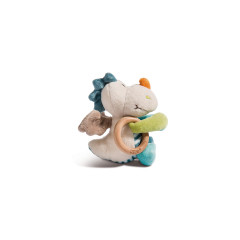 NICI Greifling Drache Dragilu 15cm mit Holzring und Glocke (43705) Игрушка-клатч дракон Драгилу 15см с деревянным кольцом и колокольчиком (43705)