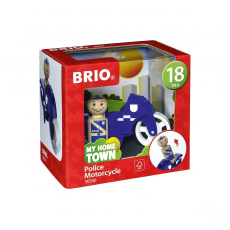 BRIO 2-tlg. Holz Polizei-Motorad Set My Home Town 2 шт. Деревянный Полицейский Мотоцикл Набор Мой Родной Город
