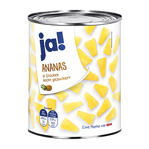 ja! Ананас кусочками в легком сиропе 340ml