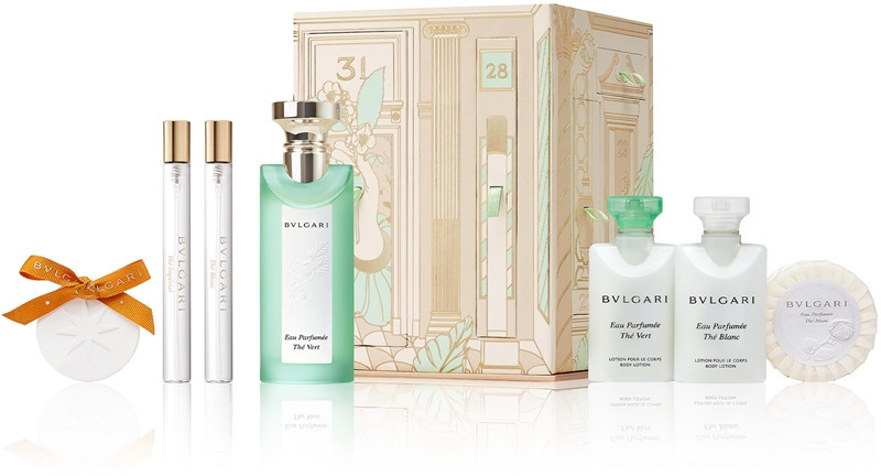 BVLGARI Eau Parfumée Calendar Adventskalender 2026, Парфюмерный адвент-календарь 2026 BVLGARI Eau Parfumée, 7 подарков с ароматами чая и уходом