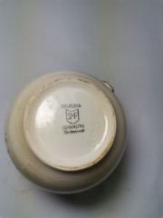 Schramberg, Шрамберг Винтажный керамический Кувшин с уникальным декором и изображением &quot;Такси на лошадях&quot; 14см х 9см, 1950г.