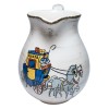 Schramberg, Шрамберг Винтажный керамический Кувшин с уникальным декором и изображением "Такси на лошадях" 14см х 9см, 1950г.