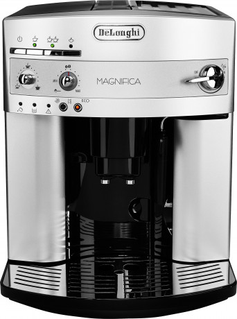 De'Longhi De'Longhi Kaffeevollautomat Magnifica ESAM 3200.S, Milchaufschaumduse, Kegelmahlwerk 13 Stufen, Herausnehmbare Bruhgruppe Полностью автоматическая кофемашина De'Longhi Magnifica ESAM 3200.S, насадка для вспенивания молока, коническая кофемолка