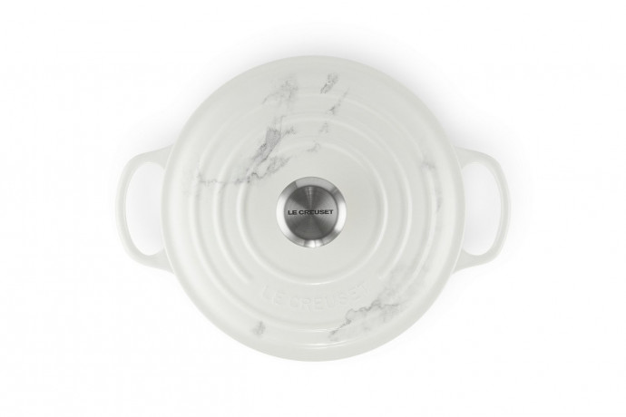 Le Creuset LE CREUSET Br\u00e4ter 24 cm White Marble SIGNATURE Weiss LE CREUSET Br>4ter 24 см Белый Мрамор SIGNATURE
