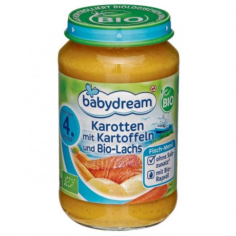babydream Bio Menu Karotten mit Kartoffeln и Bio-Fisch 190 г