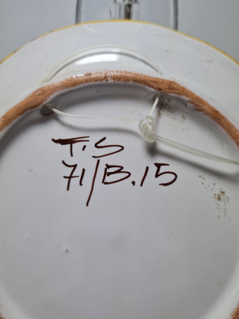 Декоративная тарелка с красочным цветочным узором, 15см, Италия, 1960-70гг.