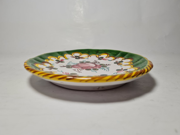 Декоративная тарелка с красочным цветочным узором, 15см, Италия, 1960-70гг.