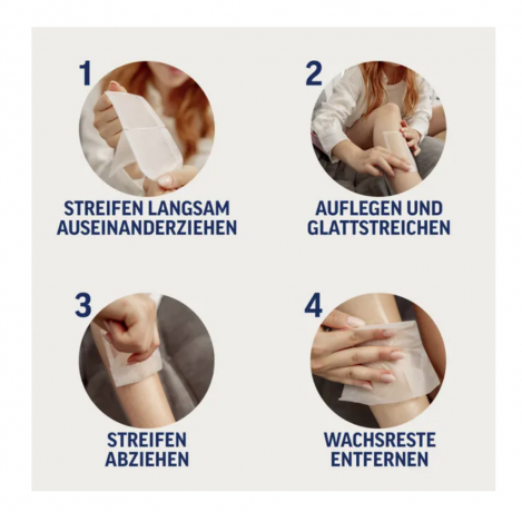 Veet PURE Kaltwachsstreifen Beine & Korper, sensible Haut, Полоски из чистого холодного воска для ног и тела, для чувствительной кожи 20шт