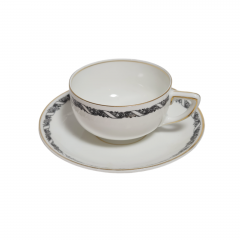 Кофейная пара винтажная Rosenthal Selb Bavaria в сине-золотистых тонах, фарфор, Германия, 1960-70гг.