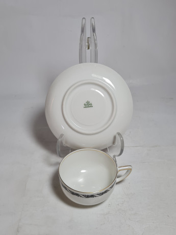 Кофейная пара винтажная Rosenthal Selb Bavaria в сине-золотистых тонах, фарфор, Германия, 1960-70гг.