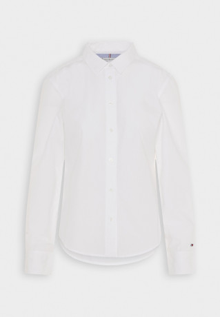 Tommy Hilfiger FIL A FIL REGULAR Button-down blouse optic white FIL A FIL REGULAR Блузка на пуговицах оптический белый