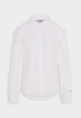 Tommy Hilfiger FIL A FIL REGULAR Button-down blouse optic white FIL A FIL REGULAR Блузка на пуговицах оптический белый