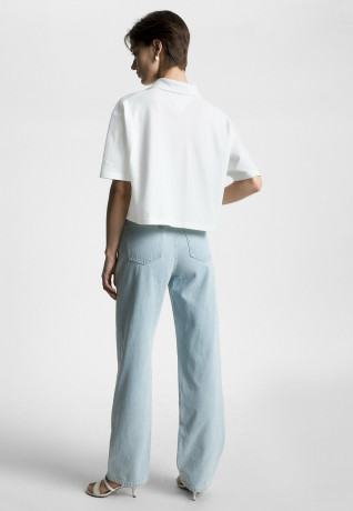 Tommy Hilfiger MODERN RELAXED HALF SLEEVE Polo shirt ecru MODERN RELAXED HALF SLEEVE Рубашка поло экрю