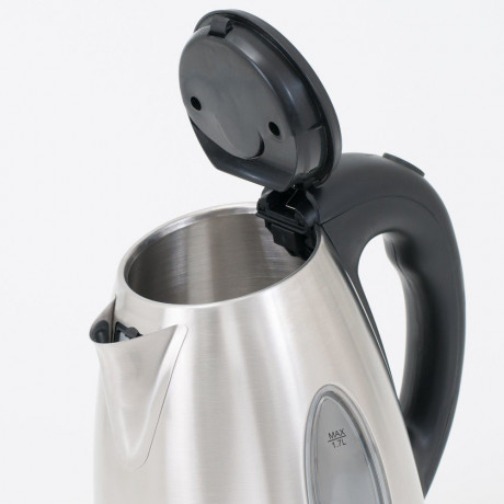 Deuba Deuba Wasserkocher, 1.7 l, 2200 W, Edelstahl LED Glas BPA-Frei Kabellos Kalkfilter Uberhitzungsschutz Schwarz Чайник Deuba, 1,7 л, 2200 Вт, нержавеющая сталь, светодиодное стекло, беспроводной фильтр от накипи, без BPA, защита от перегрева