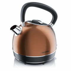 Arendo Arendo Wasserkocher, 1,7 l, 2200 W, Edelstahl Retro Style Vintage, Uberhitzung  Trockenkochschutz, kupfer  Чайник Arendo, 1,7 л, 2200 Вт, нержавеющая сталь, ретро-стиль, винтаж, защита от перегрева, защита от выкипания, медь