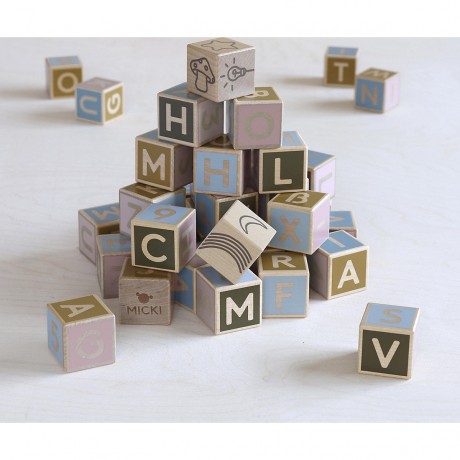 Micki MICKI BUCHSTABENKLOETZE 36 STK. БЛОКИ ДЛЯ БУКВ MICKI 36 ШТ.