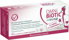 OMNI BIOTIC iMMUND 60stk, Бактерии + витамин D для укрепления иммунитета для детей и взрослых, леденцы с клубничным вкусом, без сахара, 60 шт