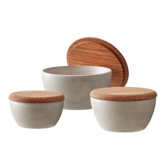 Bitz Bitz Gastro matte cream Schussel mit Deckel Set 3-tlg. d: 10 cm / 12 cm / 14 cm Кремовица Bitz Gastro матовая с крышкой, набор из 3 предм. д: 10см / 12см / 14см